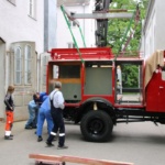 Es ist geschafft, der Aufbau sitzt