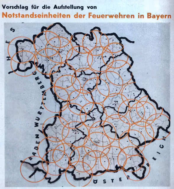 Karte über mögliche Notstandseinheiten in Bayern