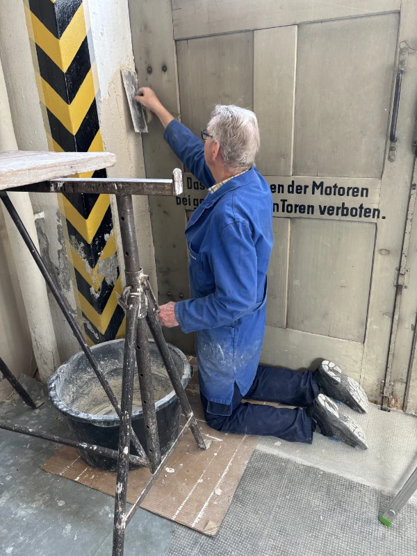 Unser Vorstand Rainer voll bei der Sache