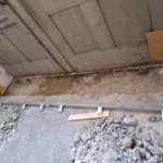Neuer Bodenschiene vor dem Einbau