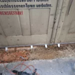 Bodenschiene ist an ihrem Platz