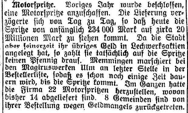 Artikel Memminger Volksblatt